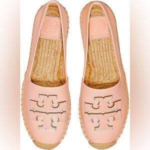Tory Burch Ines pink nappa espadrilles